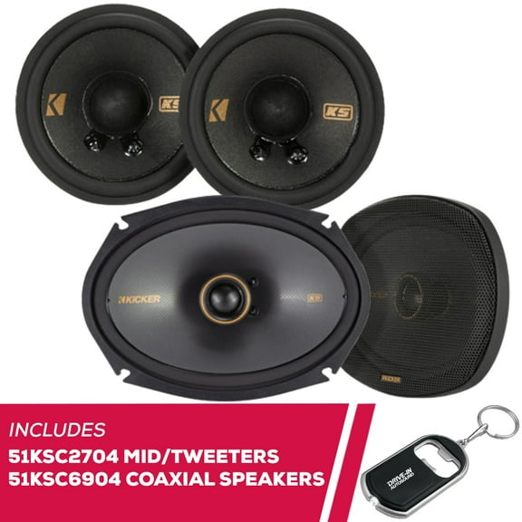 New Kicker KS-Series 51KSC2704 2.75" Mid/Tweeters & 51KSC6904 6x9" Coaxial Speakers