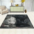 thumbnail image 3 of Area Rug Indoor 80"x58"in Non-Slip Wear Resistant Floor Mats Soft Large Carpets for Living Room Bedroom Home Decor White Leopard Black Panther, 3 of 7
