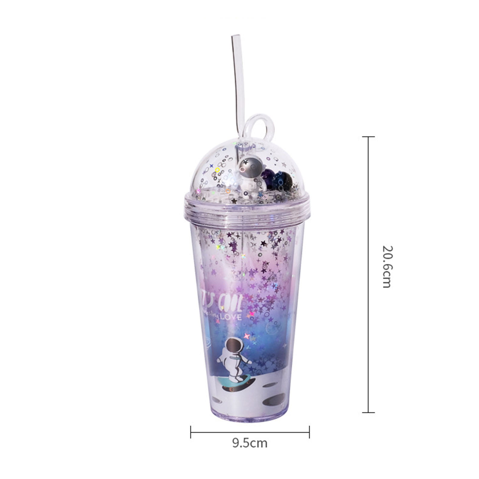 Top Seller Wholesale 420ml Coffee Plastic Summer Glitter Spaceman  Tumbler Double Wall Tumbler Cups in Bulk with Straw - China Plastic Cup and  Double Wall Plastic Cup price