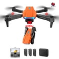 thumbnail image 2 of Cuadricóptero Rc Avión con carga USB FPV Drones para niños y niñas (naranja 3 batería sin cámara), 2 of 6