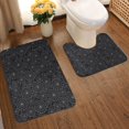 thumbnail image 2 of Honeii Spider Web Black Pattern Bathroom Anti-Skid Pad Bathroom Mat Vintage Seamless Pattern Not-Slip Toilet Rug Set, 2 of 6