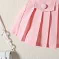 thumbnail image 6 of Coerni Toddler Baby Girl Skirts Outfit Spring Summer Kids Clothes Sleeveless Knit Vest Top + Pleated A Line Skirt Set, 6 of 6
