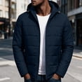 thumbnail image 2 of MaFYtyTPR Men's Hooded Puffer Jacket Winter Warm Zipper Jackets Fashion Solid Color Thick Padded Coats with Pockets Z-Blue XL, 2 of 9