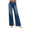 thumbnail image 2 of Risen Jeans - High-Rise Full-Length Wide Flare Jeans with Front Patch Pockets (33" Inseam) - PW21004, 2 of 10