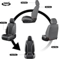 thumbnail image 5 of FLORICH Car Seat Covers Front Pair, Luxury Design Seat Protectors, Universal Auto Interior Accessories Fit for Most Cars, Black & Gray, 5 of 6