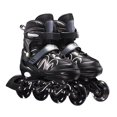 thumbnail image 4 of Patins à Roues Alignées Réglables pour Femmes, Haute Élasticité, Portables, Respirants, de Mise en Forme, Résistants à l'Usure, Patins à Roulettes, Chaussures de Patinage Antichoc, Filles Débutantes, Noir/m, 4 of 6