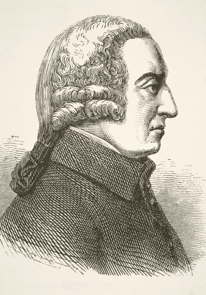 Adam Smith 1723 - 1790 Scottish Social Philosopher And Economist From The National And Domestic History Of England By William Aubrey Published London Circa 1890 Canvas Art - Ken Welsh Design Pics (12