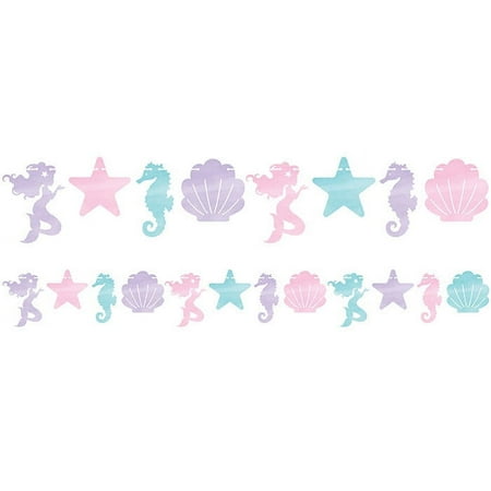 6 Count Bulk Pack Iridescent Mermaid Party Banners