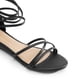 thumbnail image 4 of Sandalias planas con tiras al tobillo para mujer DREAM PAIRS talla 11 negras, 4 of 8