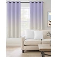 thumbnail image 2 of Ombre White Blackout Curtains 45 Inches Long for Bedroom, Romatic Purple Art Thermal Insulated Room Darkening Black Out Window Curtain Panels Grommet Drapes for Living Room, 2 of 8