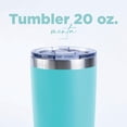 thumbnail image 2 of Vasos de Acero Inoxidable - Termo Tumbler | Vaso Térmico de 20oz - 600ml | Mantiene la Temperatura Entre 8 y 24 Horas - Bebidas Frías y Calientes | Tapa Antiderrame - Ideal para turquesa 20oz - 600ml NORDAY 20TBLACK, 2 of 6