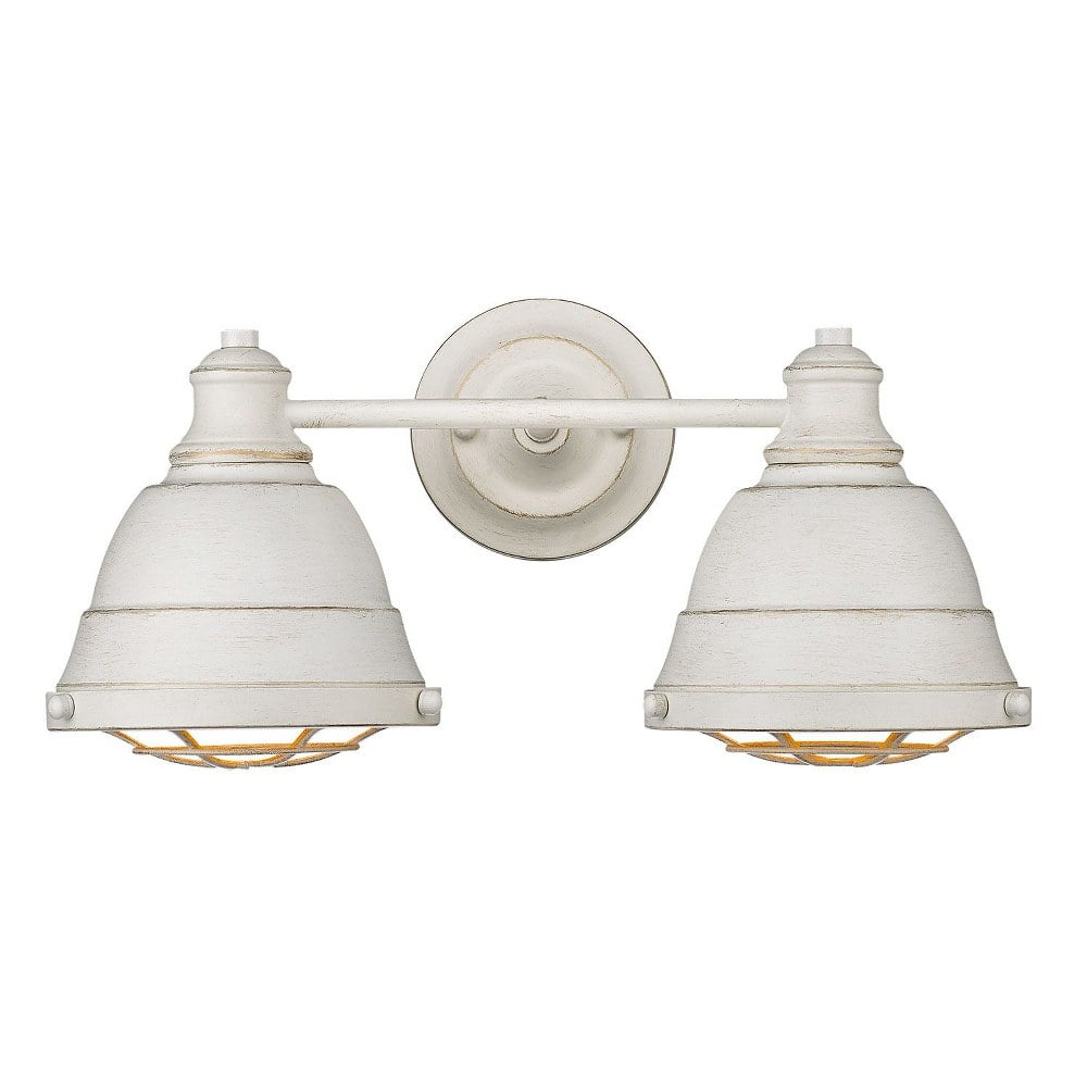 Golden Lighting Bartlett 2-light Vanity in French White