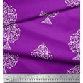 thumbnail image 3 of Soimoi Rayon Fabric Dot,Leaves & Floral Block Decor Fabric Printed Yard 42 Inch Wide, 3 of 3