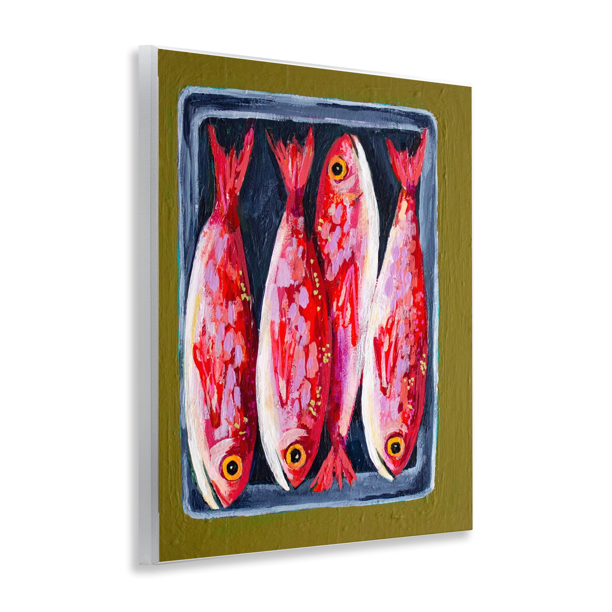 Stupell Industries Red Fish on a Platter Wall Plaque Art, design by Rachel Nerney