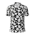 thumbnail image 2 of Daiia Cute Panda (3) Pattern Men’s Polo Shirts,Solid Deck Shirt,Classic Fit, Breathable Cotton Polo for Casual and Sport Wear-Medium, 2 of 9