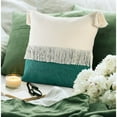 thumbnail image 4 of LR Home Fringe Festival Green Color Block Throw Pillow, 4 of 10
