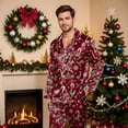 thumbnail image 5 of Jkety Silk Christmas Pajamas for Family - Matching Satin Pajamas Sets Long Sleeve Button Down Comfy Loungewear Sets, 5 of 6