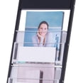 thumbnail image 3 of floor standing magazine rack Brochure Display Stand with 4 wheels and 6 layers for reception rooms or offices, 3 of 4