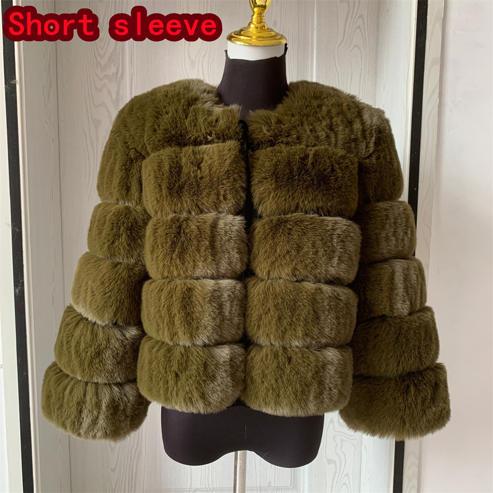 Manteau Fourrure De Renard - Taille L, Couleur Marron, Occasion Très Bon état