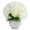 Cream, variant on Enova Home Artificial Silk Peony Faux Flowers Arrangement in Round Ceramic Pot for Home Office Wedding Decoration (Cream)