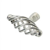 Utopia Alley Aire Cabinet Ring Pull Knob - Decorative Cabinet Drop Pull Knobs for Cabinets and Drawers - Vintage Cabinet Hardware with Hand Finished Polished Nickel - Metal Drawer Pull Knobs 2.4"