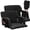 black, variant on Kselythan 2 Pack Stadium Seats with Back Support and Padded Cushion - Extra Wide Bleacher Chair with Anti-Slip Mat - Reclining Stadium Football Seats - 6 Adjustable Angle, Large Pockets, Cup Holders