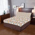 thumbnail image 1 of Juego de cama de 3 piezas Rainbow Paw Print Perros Husky Siberiano Azul, 1 of 5