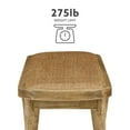 thumbnail image 4 of Pemberly Row Modern Bench with Natural Rattan Seat in Rustic Brown, 4 of 13