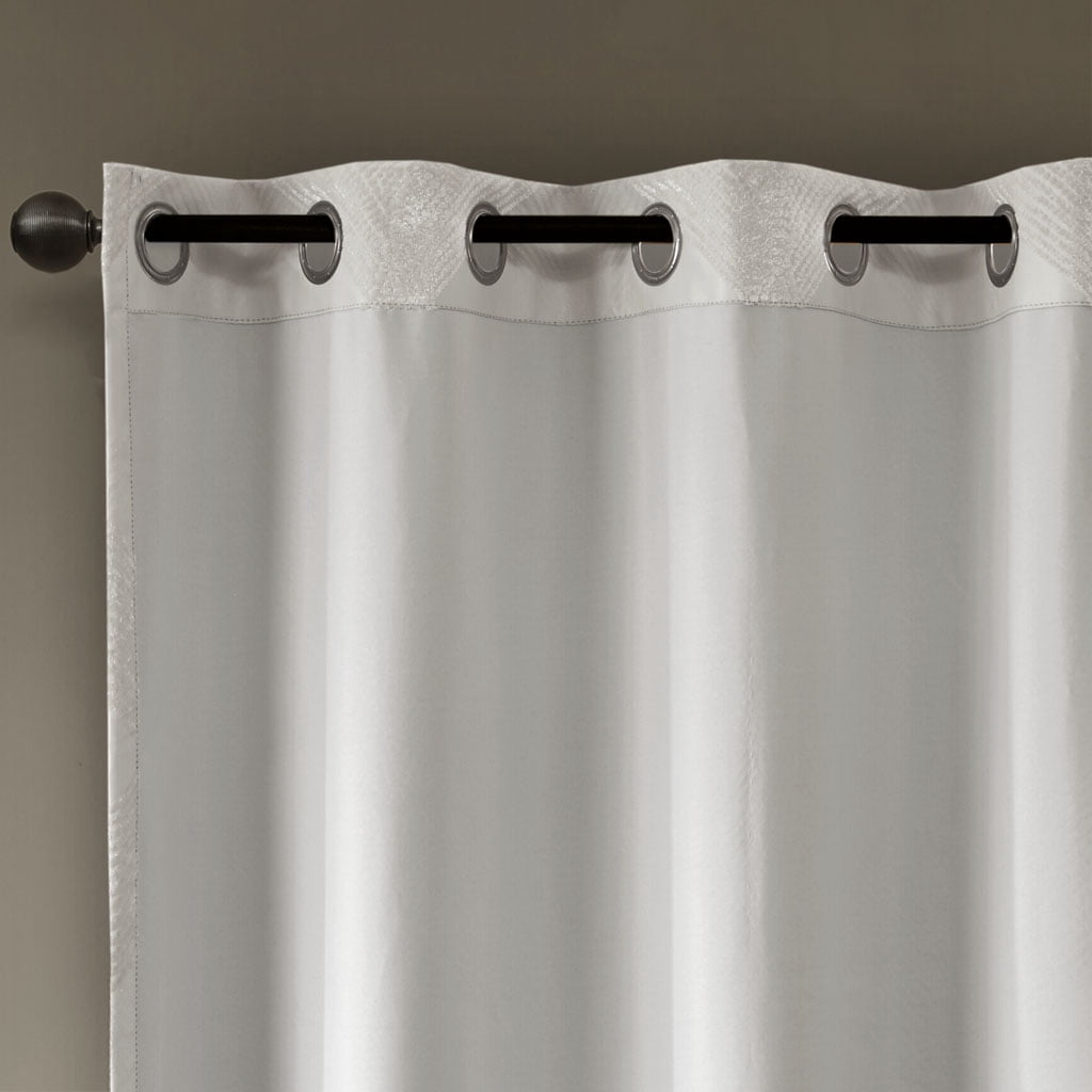 MAYEERTY Ogee Knitted Jacquard Total Blackout Curtain Panel(Only 1 Pc Panel)