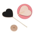 thumbnail image 3 of MasteelfCA 10pcs Mini Heart Shaped Wooden Message Blackboards with Base for Parties/Receptions, 3 of 8