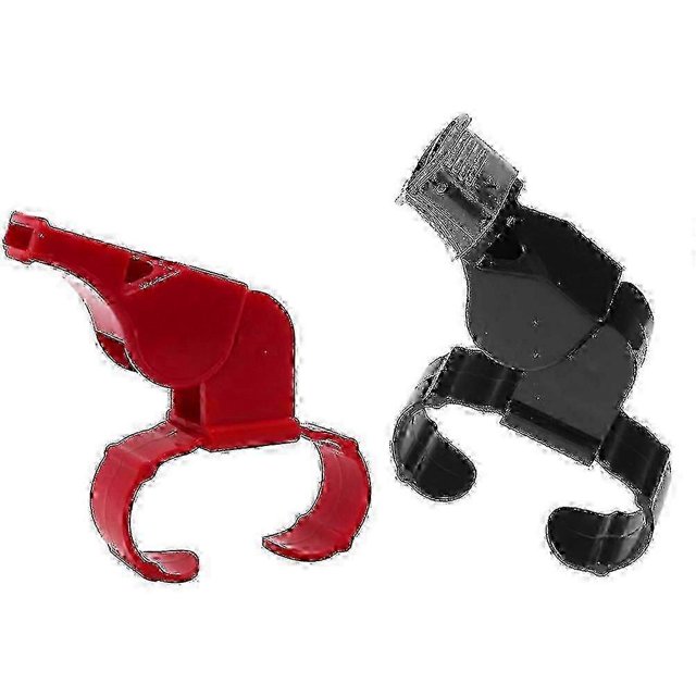 2pcs Plastic Sports Whistles Referee Ring Whistle Ring Reusable Whistles Small Whistles For Sports 26-27s