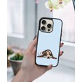 thumbnail image 5 of WIRESTER Shockproof Soft Rubber Cover Case for Apple iPhone 16 Pro 6.3" 2024, Basset Hound Dog Lying Down Looking Up On Light Blue Background, 5 of 5
