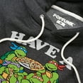 thumbnail image 2 of Teenage Mutant Ninja Turtles Have a Slice Day Unisex Adult Slim Fit Pull-Over Heather Hoodie, Charcoal, Medium, 2 of 5