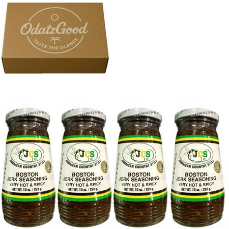 JCS Boston Jerk Very Hot & Spicy 10oz (283g) 4-Pack – Product of Jamaica – Curated & Packaged by ODatzGood