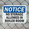 thumbnail image 5 of (2 Pack) No Storage Allowed In Boiler Room OSHA Notice Sign 18 Inch X 12 Inch Indoor / Outdoor Rust-Free Aluminum Metal Signs for Workplace, Workshop, and Construction Site, Made in the, 5 of 8