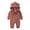 Red, variant on Baby Bear Ear Cute Hooded Romper Newborn Long Sleeve Thin Fleece Zipper Jumpsuit Infant Boys Girls One Piece Overall Fall Winter Daily Wear 0-24M