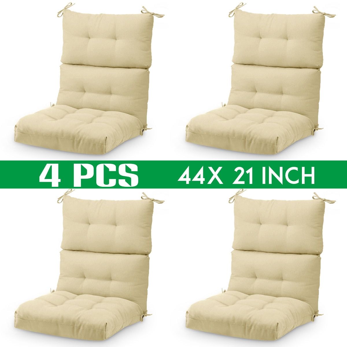 Romhouse 1/2/4 pcs 44x21 inch Outdoor Chair Cushion High Back Rocking