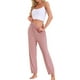 thumbnail image 2 of Pantalones de pijama para mujer INSPIRE CHIC, suaves y cómodos, pantalones de lounge, ropa de dormir con bolsillo, 2XL, rosa, 2 of 6