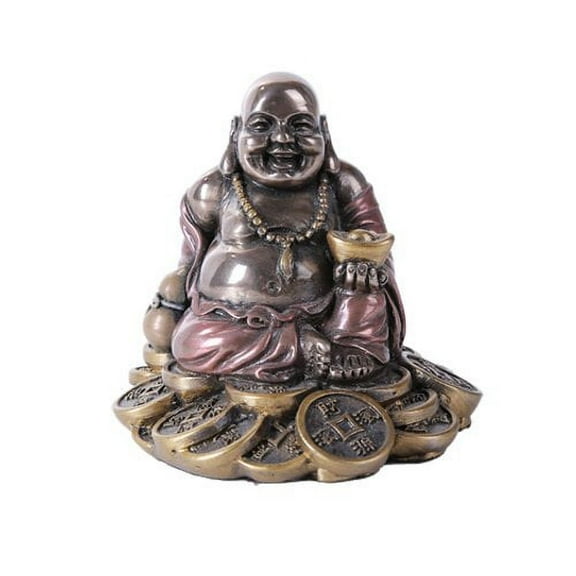 Small Maitreya Buddha With Golden Nugget Figurine Buddhism Statue