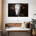 thumbnail image 3 of Elephant Stock Serious Cow Face Wall Art - Horizontal Canvas Wall Art - Living Room Wall Decor - Animal Canvas - Black And Gray Decor - 45" x 30", 3 of 8