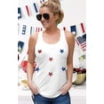 thumbnail image 5 of MOUSYA American Flag Tank Top Women USA Star Sequin Sleeveless Tee Patriotic Shirt 4th of July Summer Vest Tops, 5 of 7