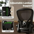 thumbnail image 4 of Ninecer Ergonomic Mesh Office Chair, Mesh Back Office Chair with Flip-up Arms, Swivel Computer Desk Chair with Lumbar Support for Adult, Black, 4 of 8