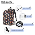 thumbnail image 4 of Honeii Holiday Gingerbreads Print Canvas College Laptop Backpack, Durable Rucksack Travel Notebook Bag School Backpack Book Bag for Men Women-Medium, 4 of 7