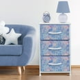 thumbnail image 5 of Sorbus 3 Drawer Nightstand Chest End-Table Dresser For Child Bedroom, College Dorm- Tie Dye Blue, 5 of 6