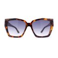 thumbnail image 2 of Womens Thick Bevel Geometric Cut Plastic Butterfly Sunglasses Tortoise Smoke, 2 of 4