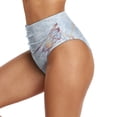 thumbnail image 5 of PEASKJP Culotte String de Plage Unie pour Femme, Taille Haute, Bas de Bikini, Bleu Pâle TTG, 5 of 5