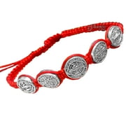 St. Benedict Medals Red-String Bracelet for Young Men or Women