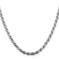 thumbnail image 2 of 925 Sterling Silver Rhodium Plated 3.5mm Sparkle-Cut Rope Chain Necklace 28 Inch Chain Necklace for Women and Men, 2 of 2