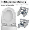 thumbnail image 2 of Yammee 2pcs Toilet Seat Hinges Replacement Part Toilet Lid Hinges Slow Drop Mechanism, 2 of 11