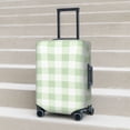 thumbnail image 2 of Lsque Pistachio Green Checkboard Printed Luggage Cover, Travel Luggage Protector,Scratch and Dirt Resistant, Fits 18-32 Inch Luggage - Large, 2 of 9